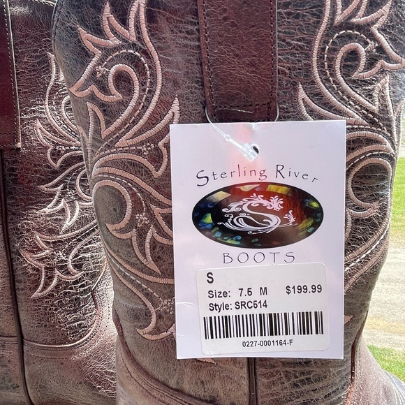 BRAND NEW Sterling River Boots Western Boots | Size 7.5 (fits small) Brown - Picture 4 of 4